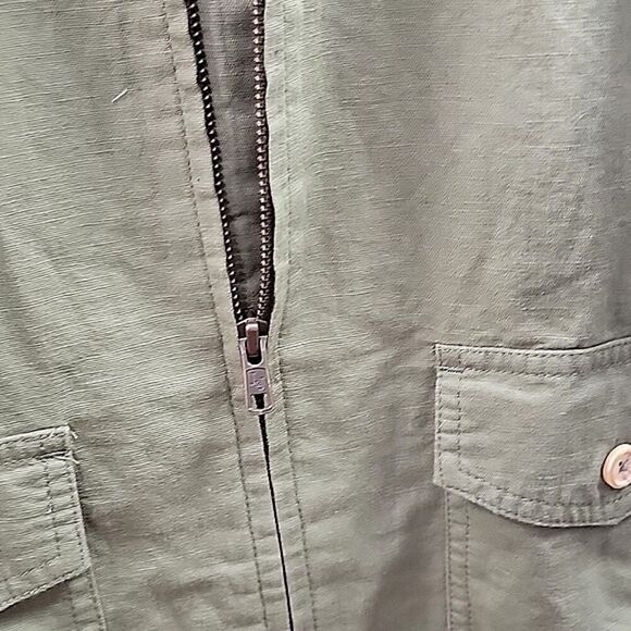 Rachel Zoe x Janie and Jack Green Linen Cargo Jacket Girls / Boys sz 10-12 - Picture 8 of 9